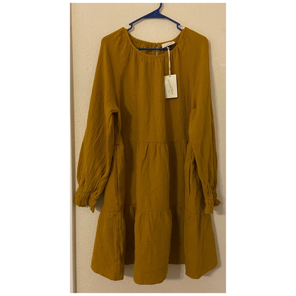 Universal Thread - Balloon long sleeve tiered babydoll dress, gold rush